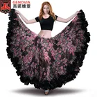 Танец живота шифон Племенной богемский Цыганский 25 ярдов 720 длинная юбка для Фламенко юбка Цыганский танец живота племенной ATS юбка