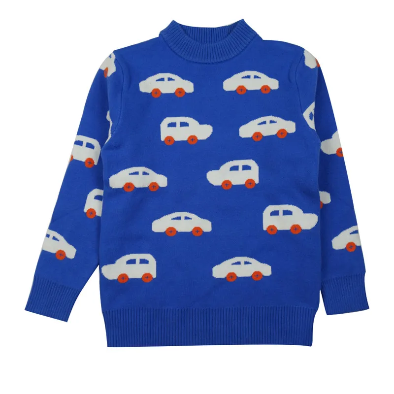 Brand Kids Sweater Boys Sweaters Fall 2019 Car Printing Pullover Knit Winter Thick Children Clothing Knitted | Мать и ребенок