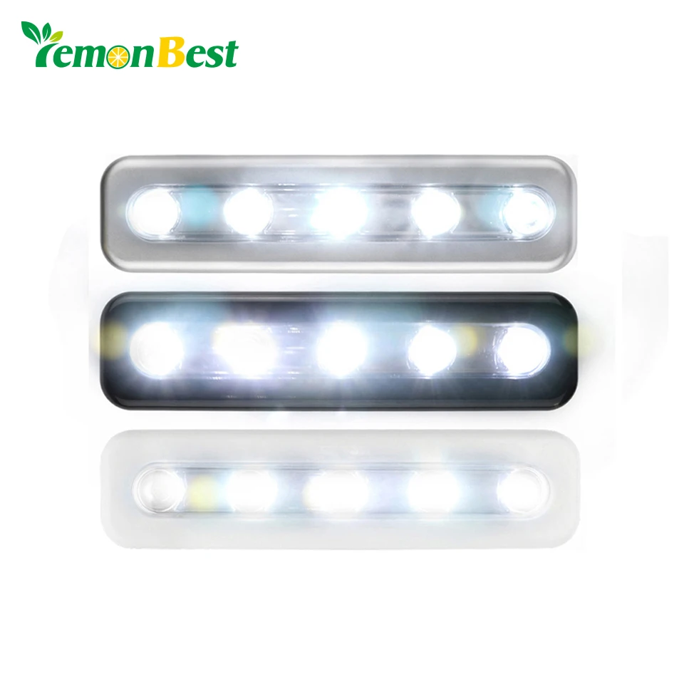 Беспроводной настенный мини-светильник LemonBest лампа для шкафа с 5