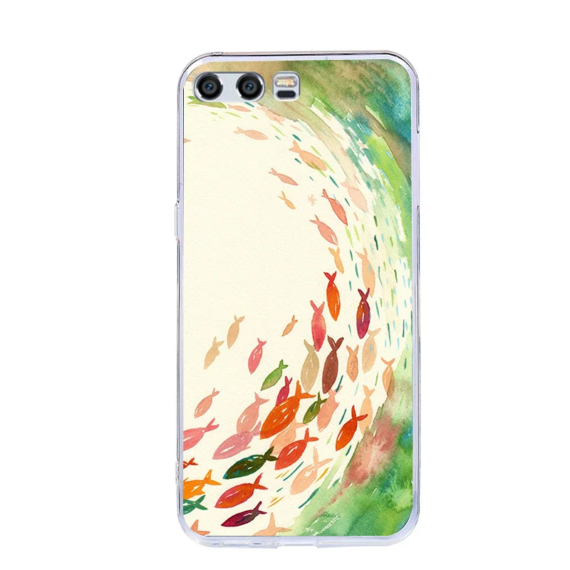 Cover For Huawei Honor 9 Case Silicone Soft Printing Back Protection Honor9 stf-l09 TPU Phone Cases Coque 5.15" 64GB |