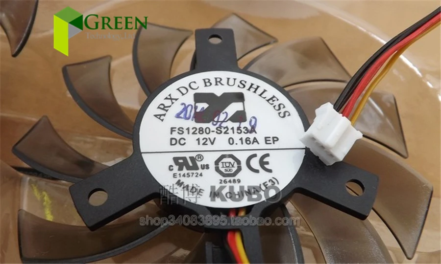 Новый графический вентилятор для видеокарты ARX FS1280 S2153A 12 В 0 16 А 75 мм диаметр 39/40