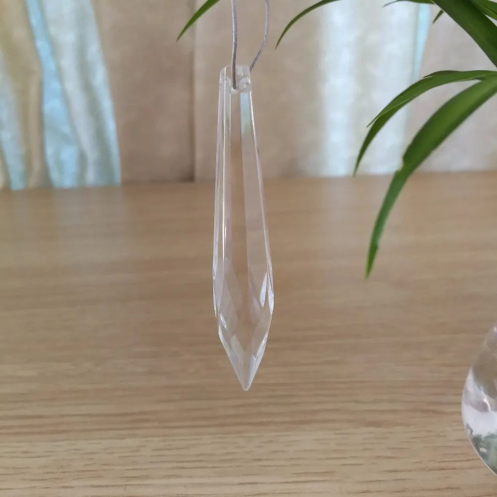 76 мм 10 штук прозрачные многогранные кристаллы для люстры с призмой стеклянные