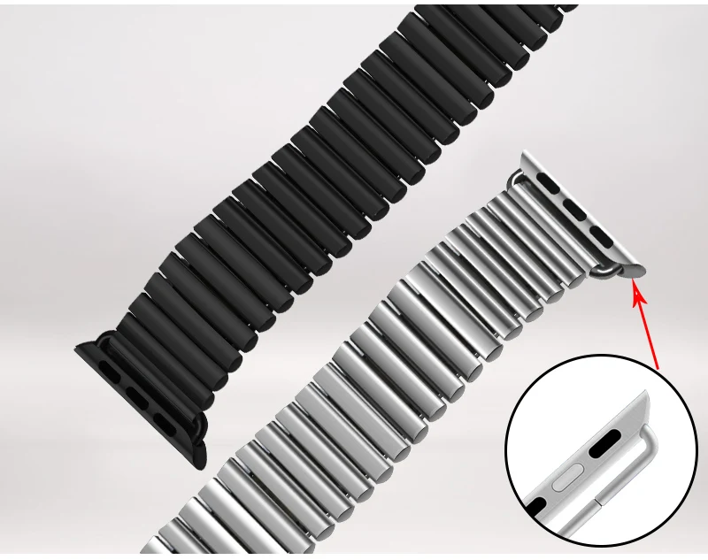 Эластичный ремешок Нержавеющая сталь для наручных часов Apple Watch 38 мм, 42 мм, iWatch, версия 1/2/3/4 подходит для всех версий 40 мм 44 мм металлический ремешок с машинами для детей ремешок петли