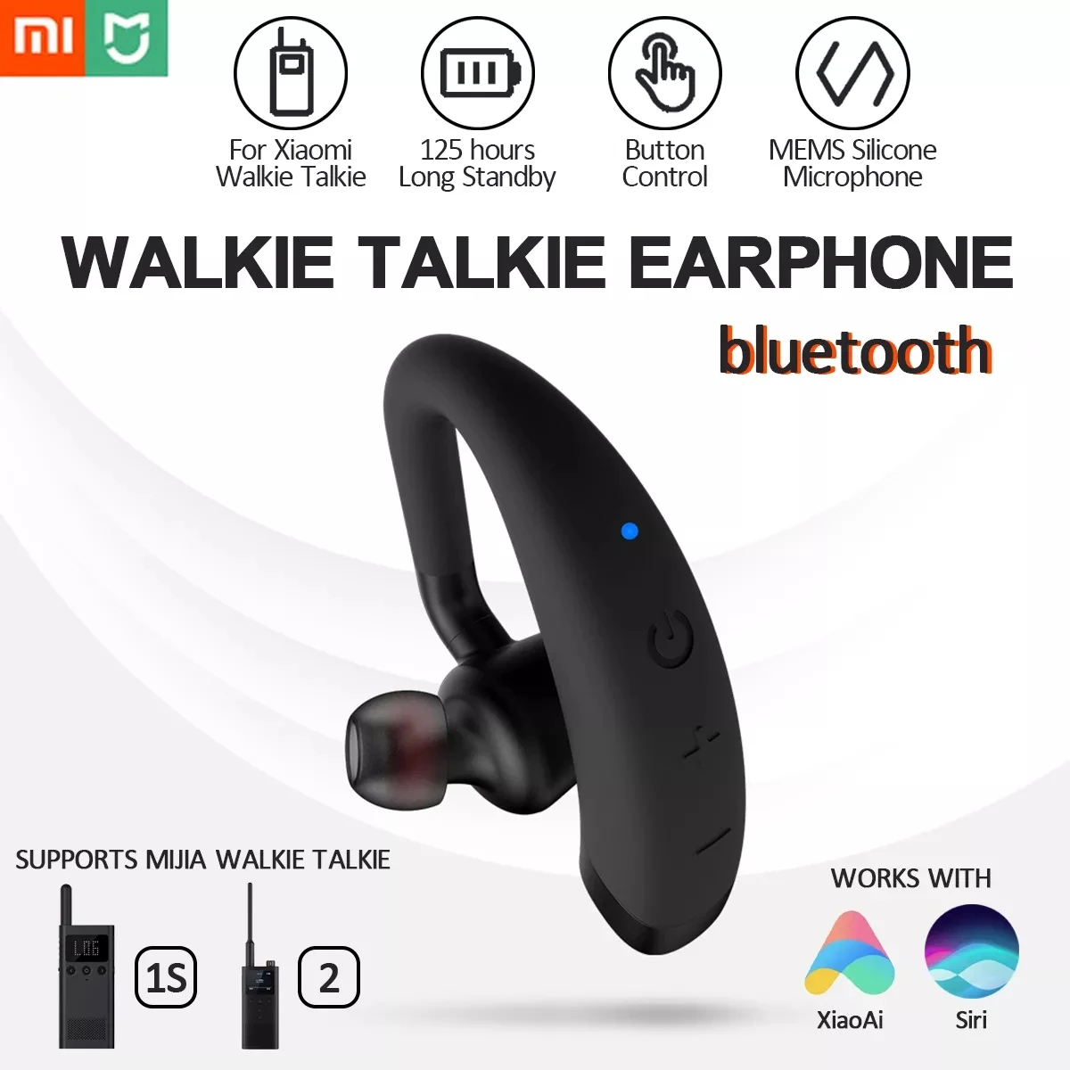 Новейший Xiaomi Mijia Beebest Bluetooth Интерком наушники Сверхлегкий 13g 125H в режиме ожидания портативная рация гарнитура поддержка