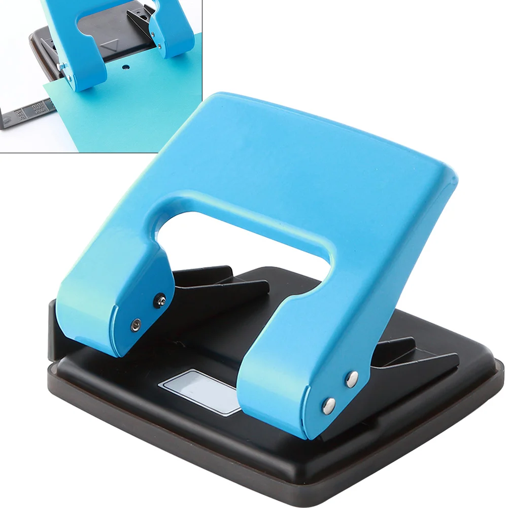 16 Sheets File Binding Manual Round Hole Puncher Calendar Scrapbooking Flip-open Tray Portable Office Home DIY Loose-leaf Paper |