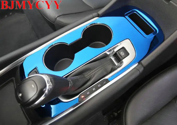 

BJMYCYY Cup Gear upgraded car styling covers protecter decoration bright sequins sticker strip for Chevrolet Malibu XL 2016 2017