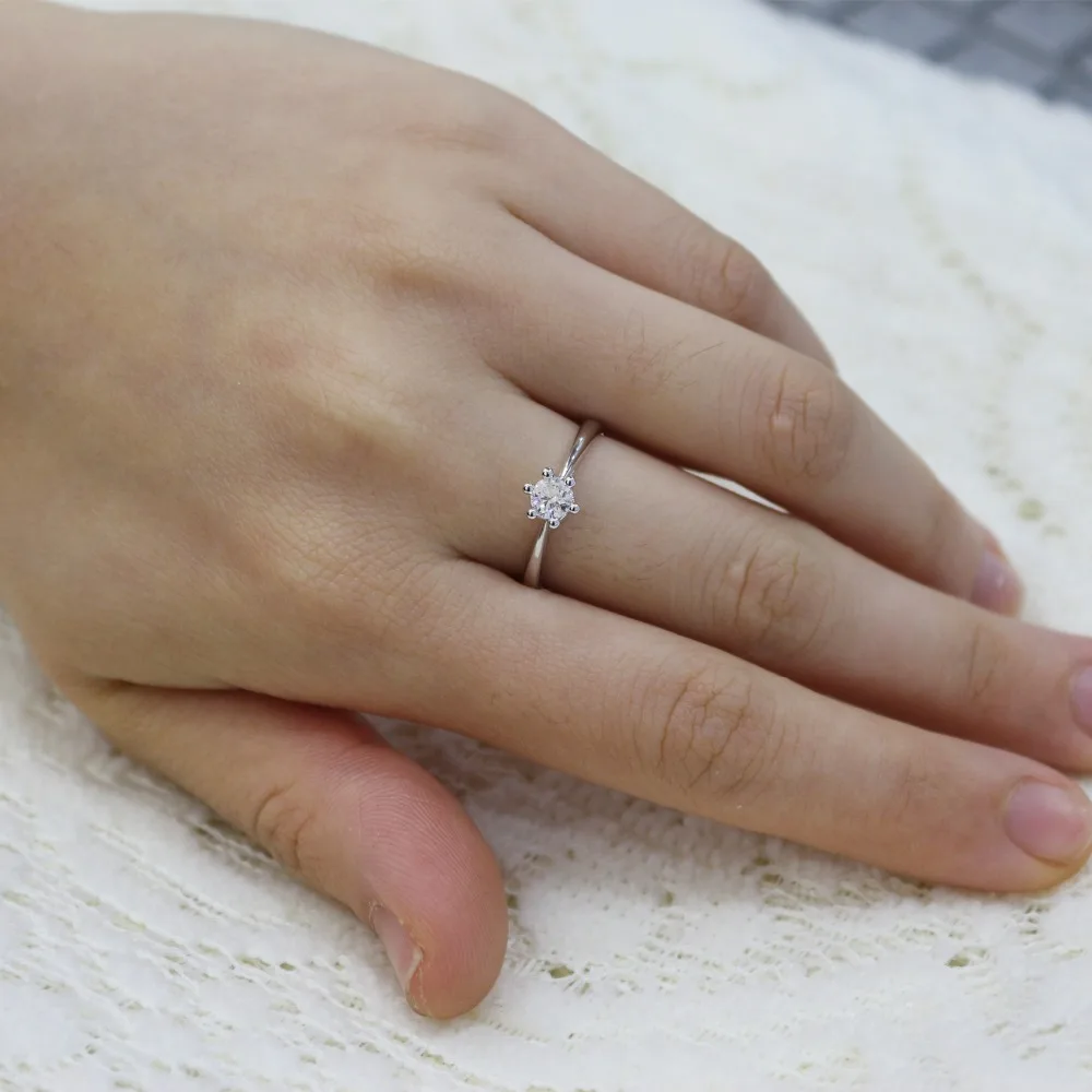 

Женское кольцо с натуральным бриллиантом LASAMERO 0.302CT DE/SI, с круглой огранкой, 18 К, белое золото, сертифицированное обручальное свадебное кольц...