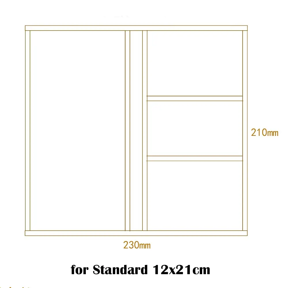 for Standard 12x21cm Кожаный дневник путешественника, блокнот, блокнот, ткань Оксфорд, сумка для хранения, чековый держатель, наполнитель, Карманный чехол, сумка - Цвет: for Standard 12x21cm