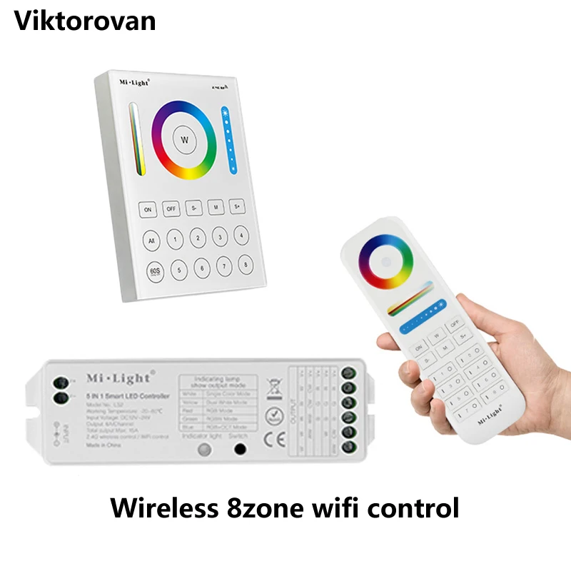 2 4G MI. Light беспроводной WIFI RGB Led контроллер rgbw CCT Светодиодная лампа 8 зон