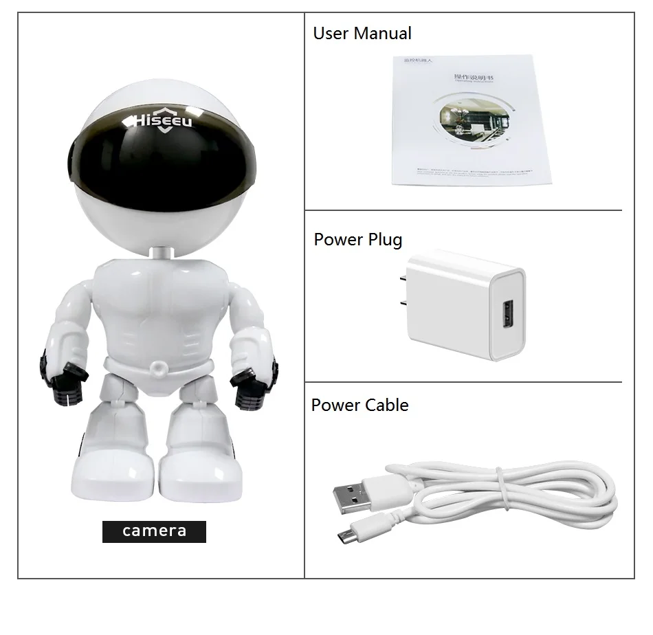 Hiseeu 2MP/1.3MP HD Беспроводная ip-камера Wi-Fi камера-робот 1080P Wifi камера ночного видения IP Сетевая камера CCTV Двусторонняя аудио