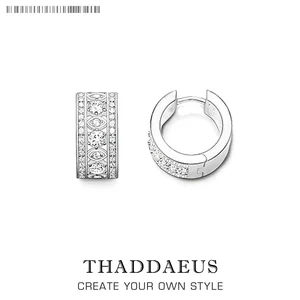 Серьги-кольца с креольскими ромбами, подарок из стерлингового серебра 2018 пробы, в европейском стиле, модные ювелирные украшения для женщин