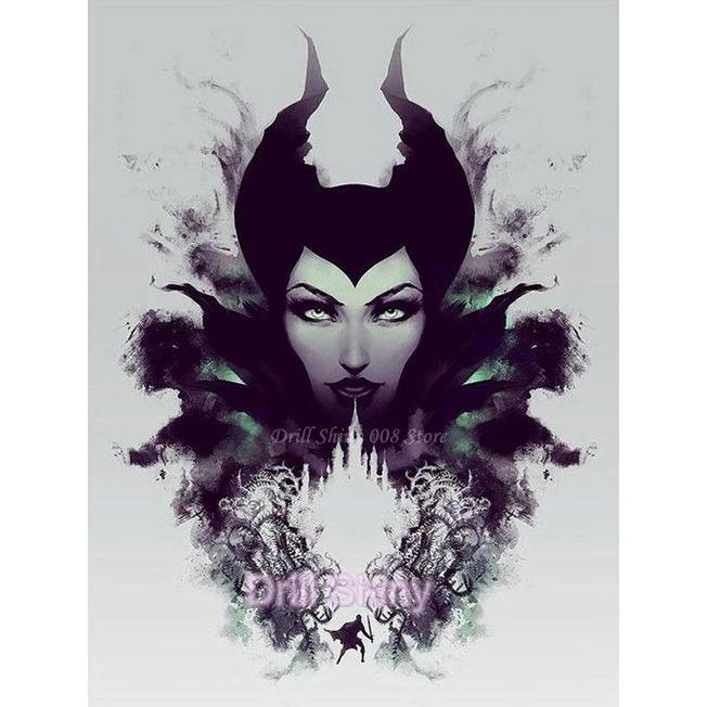 5D бриллиант картина мультфильм персонаж maleficent Королева Полный Алмазная вышивка наборы вышивки крестом украшение дома DIY ремесла