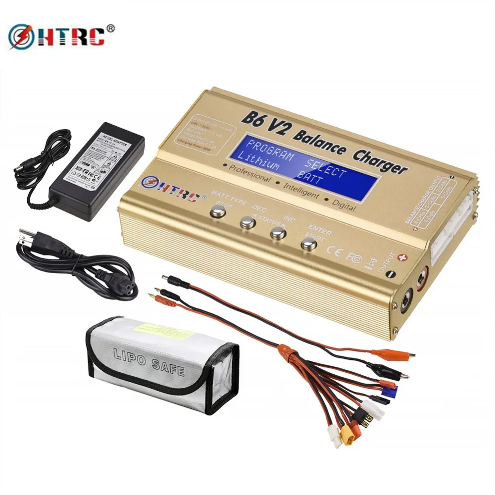 HTRC B6 V2 80 Вт Зарядное устройство для литий полимерных аккумуляторов + набор
