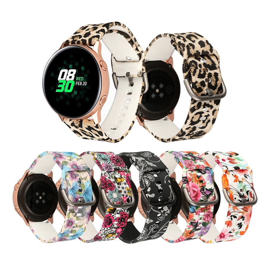 Ремешок для часов Xiaomi Huami Amazfit Bip мягкий силиконовый браслет Samsung Galaxy Watch Active 20