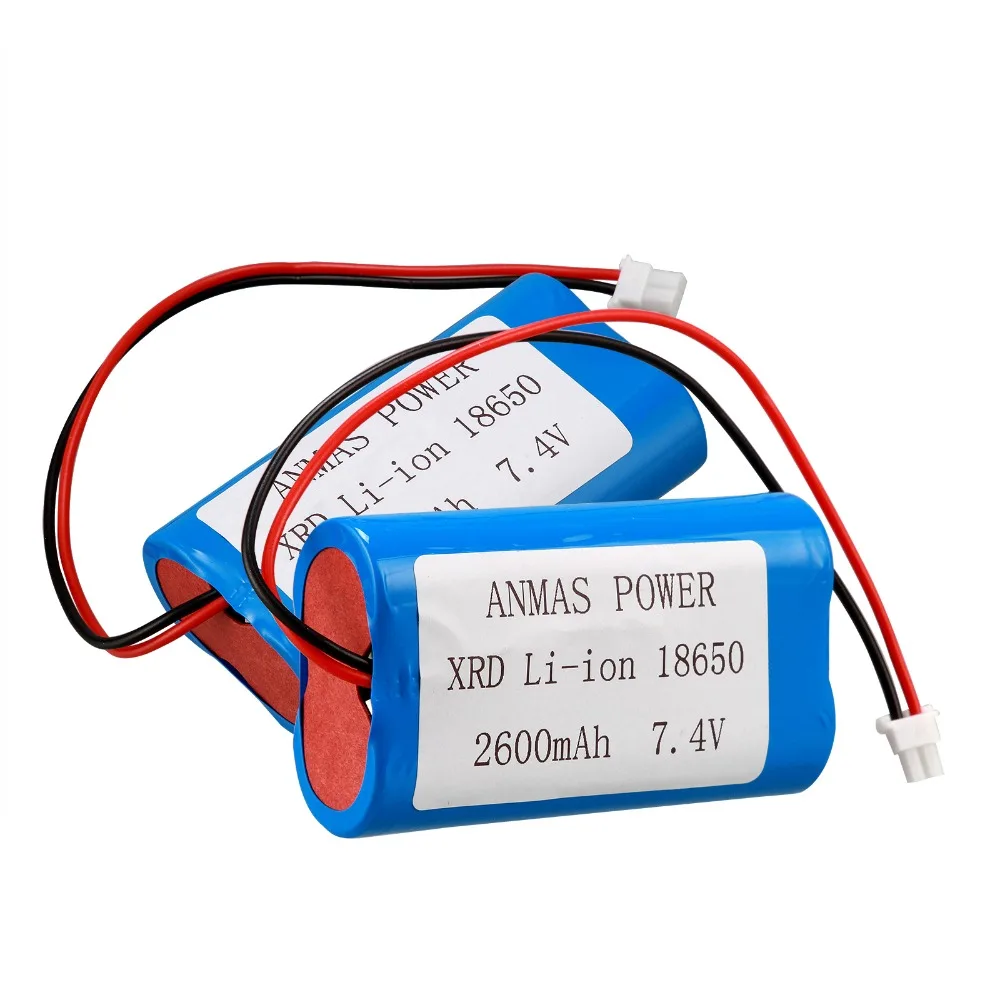 7 4 В XRD Li Ion 18650 2600MA 2 шт. аккумулятор динамик усилители Батарея цифровой/PowerBank