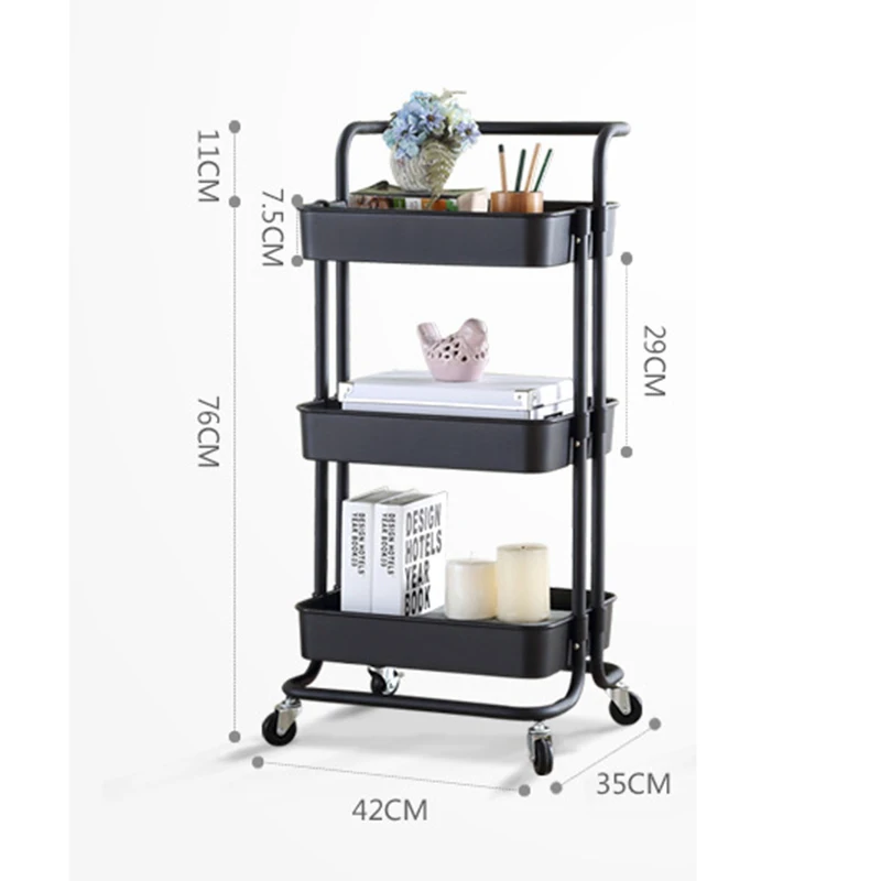 Многоярусная тележка Magic Union подвижная кухонная полка для хранения в гостиной