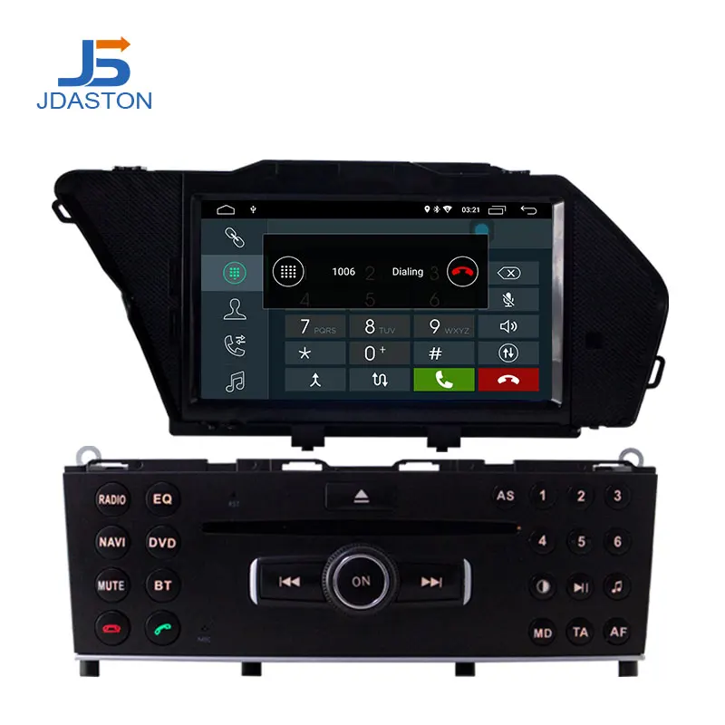JDASTON Android 10 0 автомобильный DVD плеер для Mercedes Benz GLK 2008 2009 2010 GPS навигация 1 Din