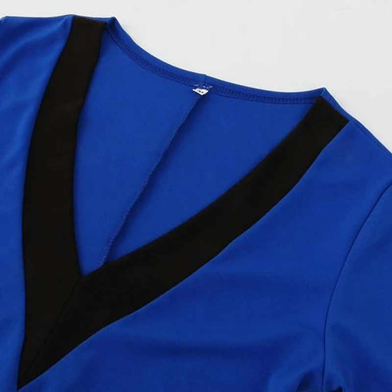 Fashion Sexy Long Sleeve Women Dress Slim V-neck Features To Receive The Waist Ladies Elegant Female | Женская одежда