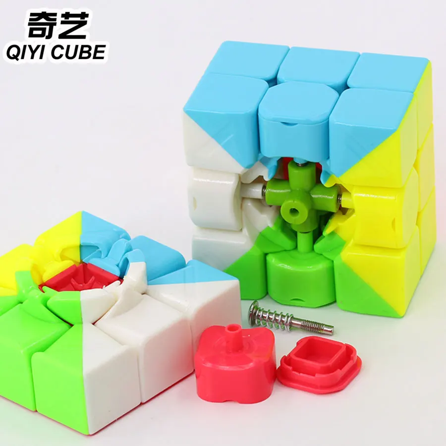 Головоломка, магический куб QiYi Warrior W 3x3x3 3*3*3 333, скоростной кубик, без наклеек, профессиональный, красочный, легко скручивающийся, развивающие, Логические игрушки