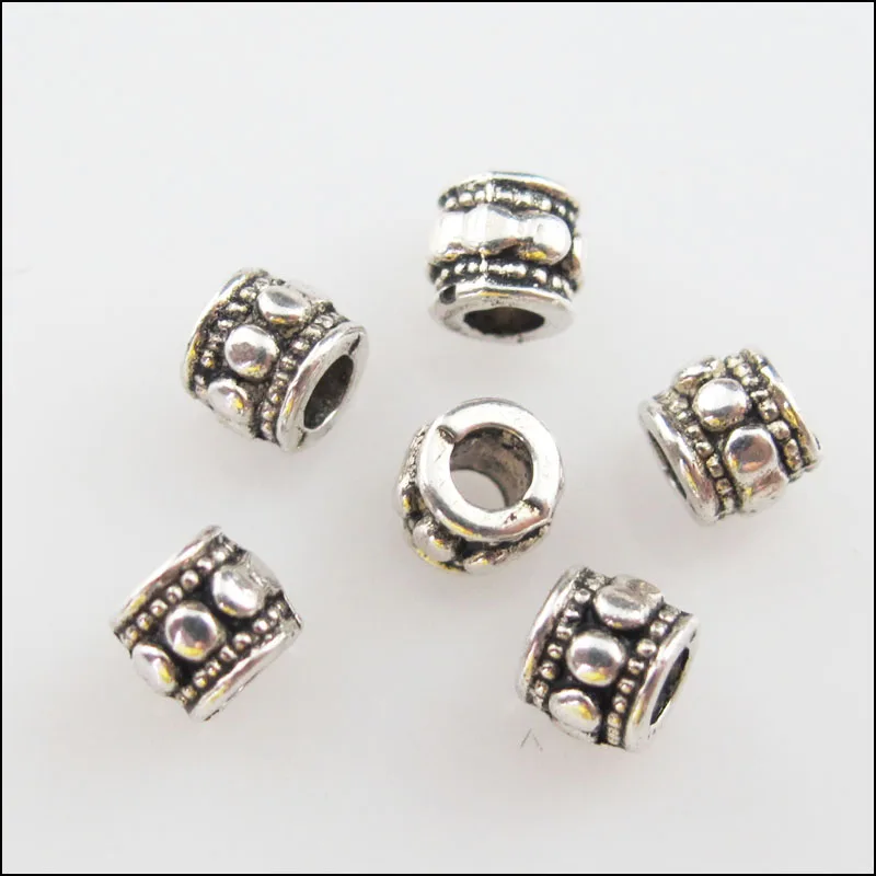 120 шт. Тибетский серебристый цвет Крошечные Круглые бусины-разделители 4 мм |