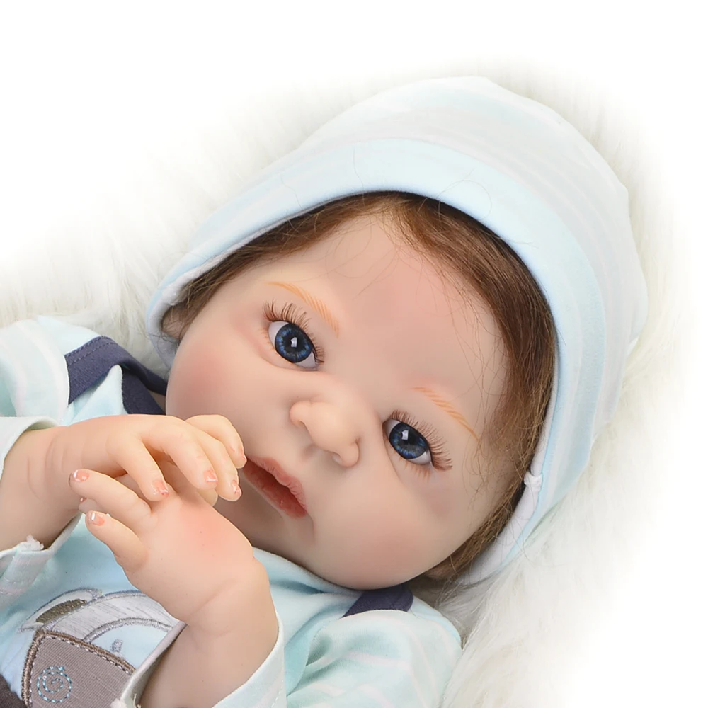 Модные 23 дюймовые куклы Новорожденные полностью закрытые силиконовые виниловые