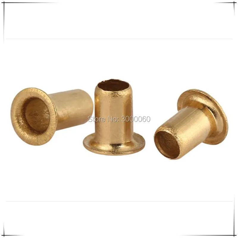 

M1.5x4mm Brass Copper Single Tube Hollow Tubular Rivet For PCB 2000pcs/lot