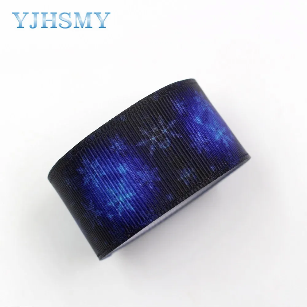 Ленты со снежинками YJHSMY 1712021 10 ярдов 25 мм Термотрансферная печать сетчатые