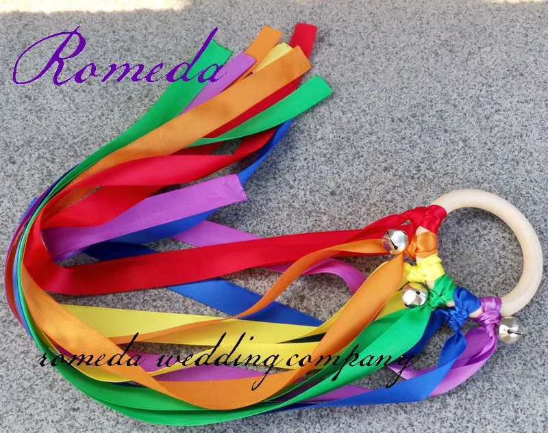 Лента волнистая Радужная 100 шт./лот лента Вальдорф с колокольчиком ручная игрушка