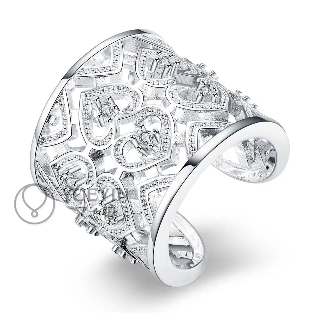 R106 посеребренные кольца для женщин Свадебные ювелирные изделия