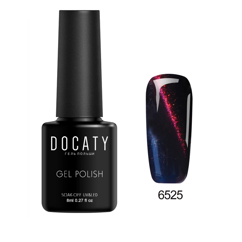 Docaty Red Cat's Eye 6 видов цветов долговечный Гель-лак для ногтей 8 мл 3D Магнитные