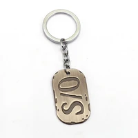 12pcslot gangsta keychain s0 cool dog tag cool key ring holder metal fashion car chaveiro anime key chain gift jewelry
