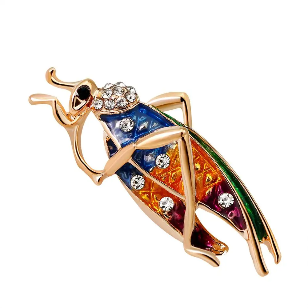 XY Fancy унисекс уникальный сплав красочный мультфильм саранчи брошь милый горный