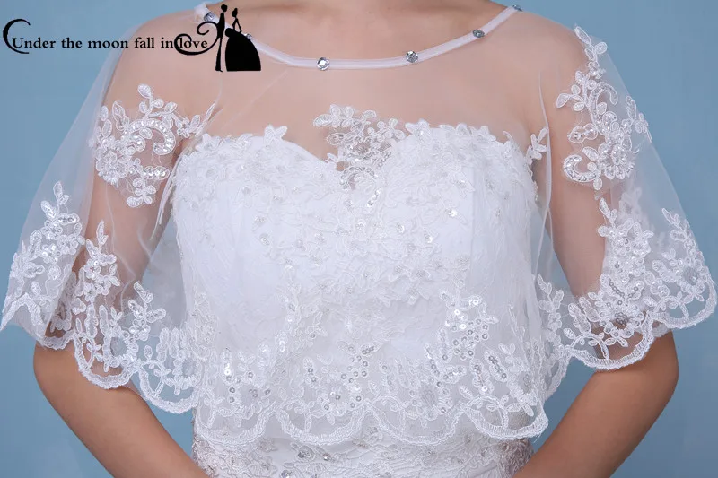 2017 New Arrived Elegant White Ivory Lace Edge Appliques Crystal Wedding Jacket Shawl Accessories Alibaba China |