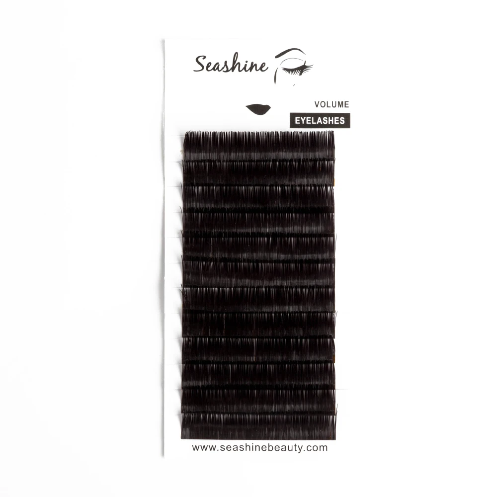 

Seashine Flat Eyelash Extensions Makeup Beauty 8-15mm Korean Silk Eyelashes Ellipse Lashes Cashmere Flat Lashes