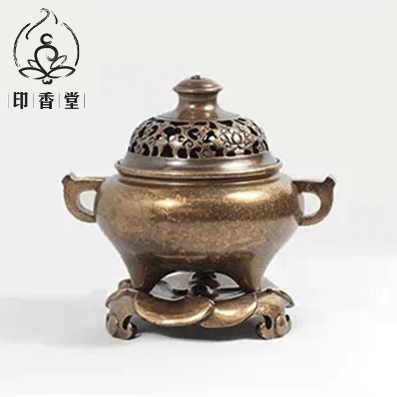 

Bronze incense burner copper incense fragrance of sandalwood incense coil furnace furnace Taiwan and antique copper pieces