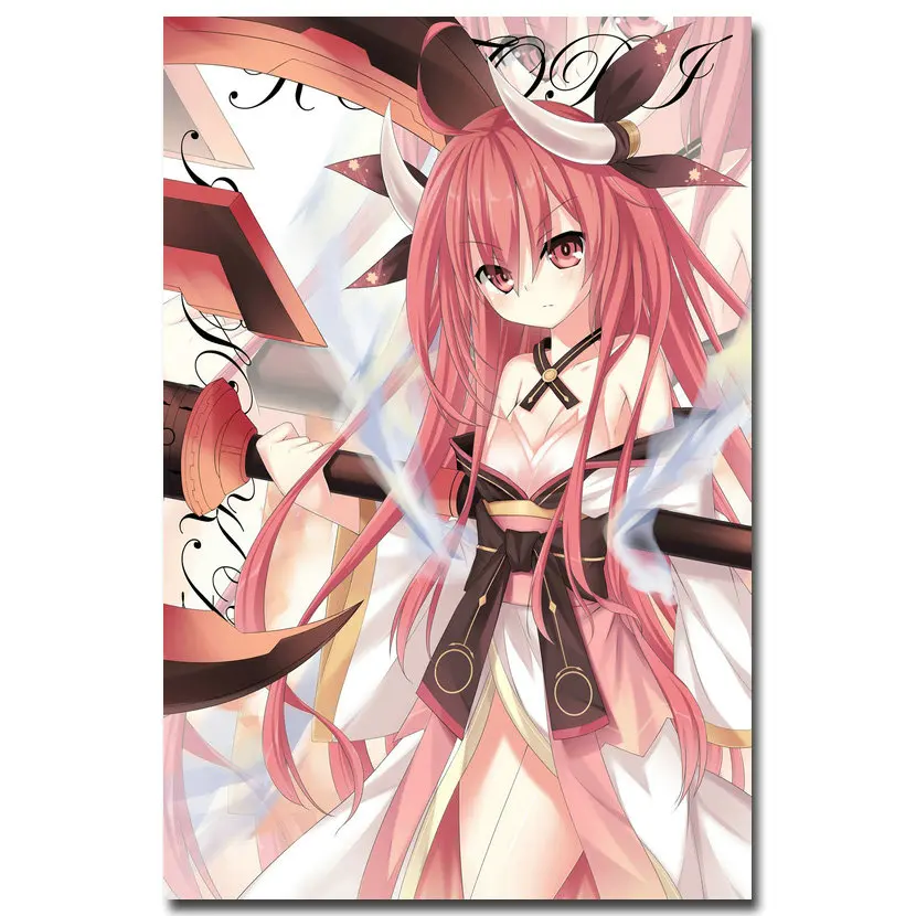 NICOLESHENTING Дата живой шелк плакат печать 12x18 24x3" Tokisaki Kurumi Сексуальная аниме-девушка фотографии для декора комнаты 024 - Цвет: Picture 16