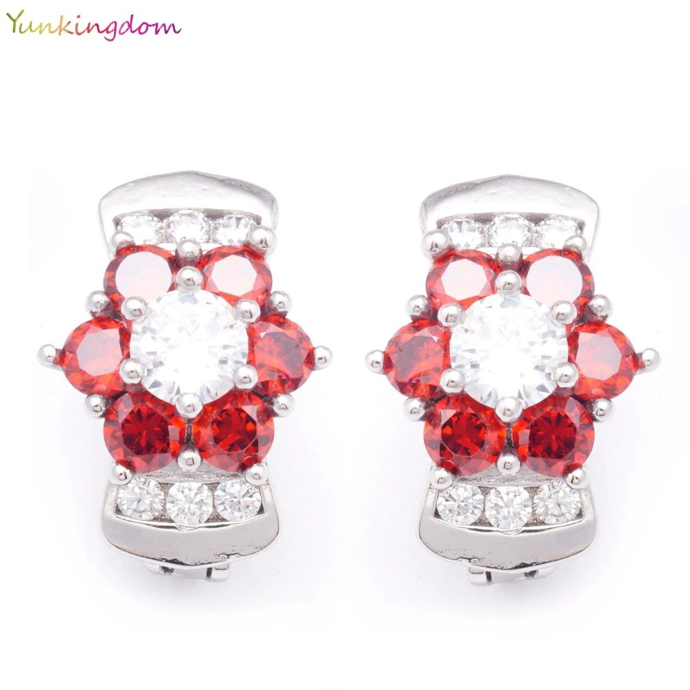 Yunkingdom модные серьги кольца цветок золотой Цвет 4 s кристалл для женщин|hoop earrings for