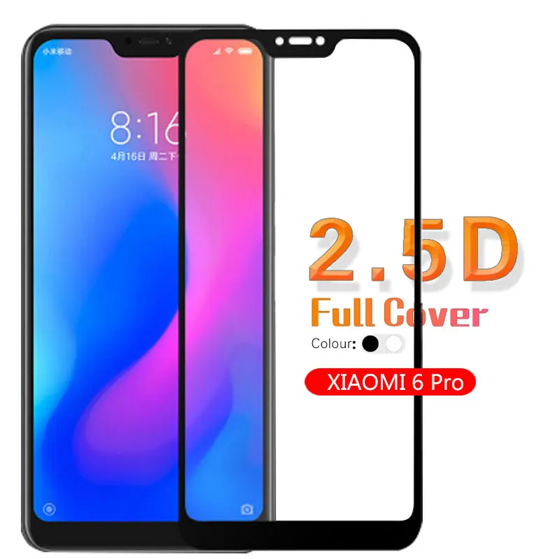 Закаленное стекло 2.5D с полным покрытием краев и защитой от царапин для Xiaomi Redmi 6 pro