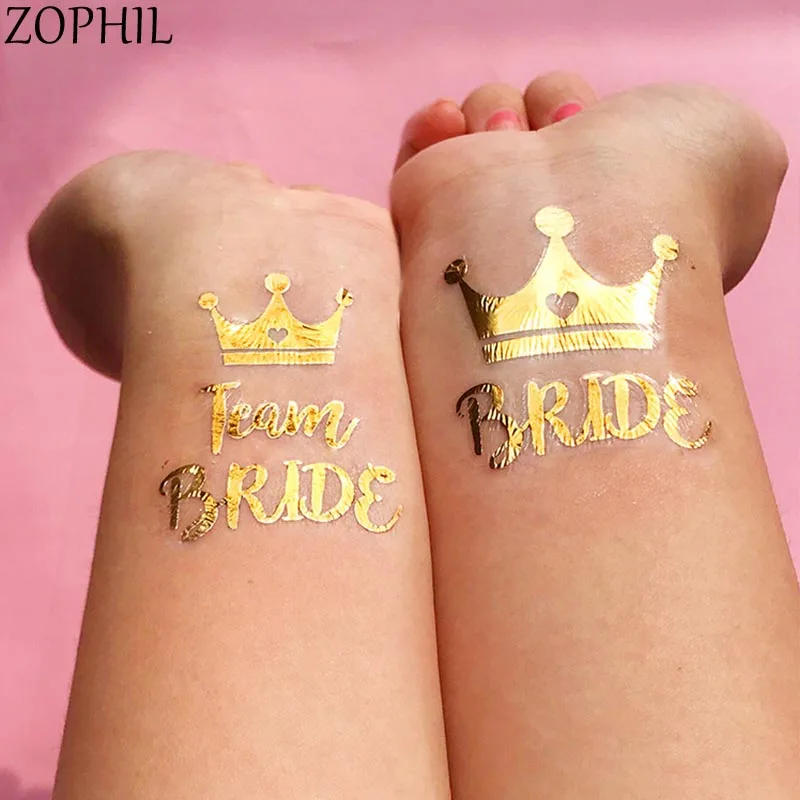 Свадебные татуировки невесты в команде свадебные украшения Девичник товары для