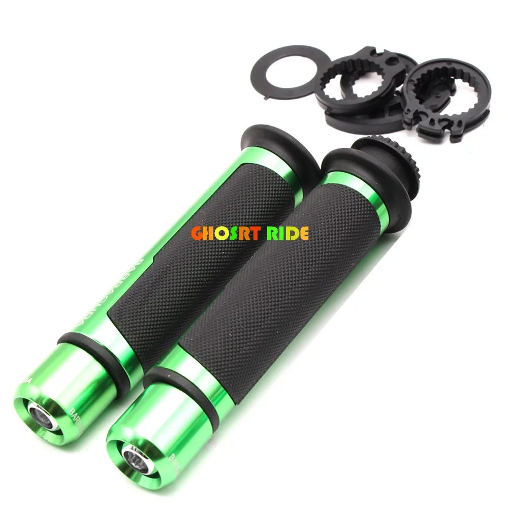 BARRACUDA 7/8 ''мотоциклетные ручки, колпачки на Руль с ЧПУ 22 мм, универсальные для YAMAHA YZF1000 R1 YZF600 R6 FZ1 FZ6 FZ400 FZ8 - Цвет: green