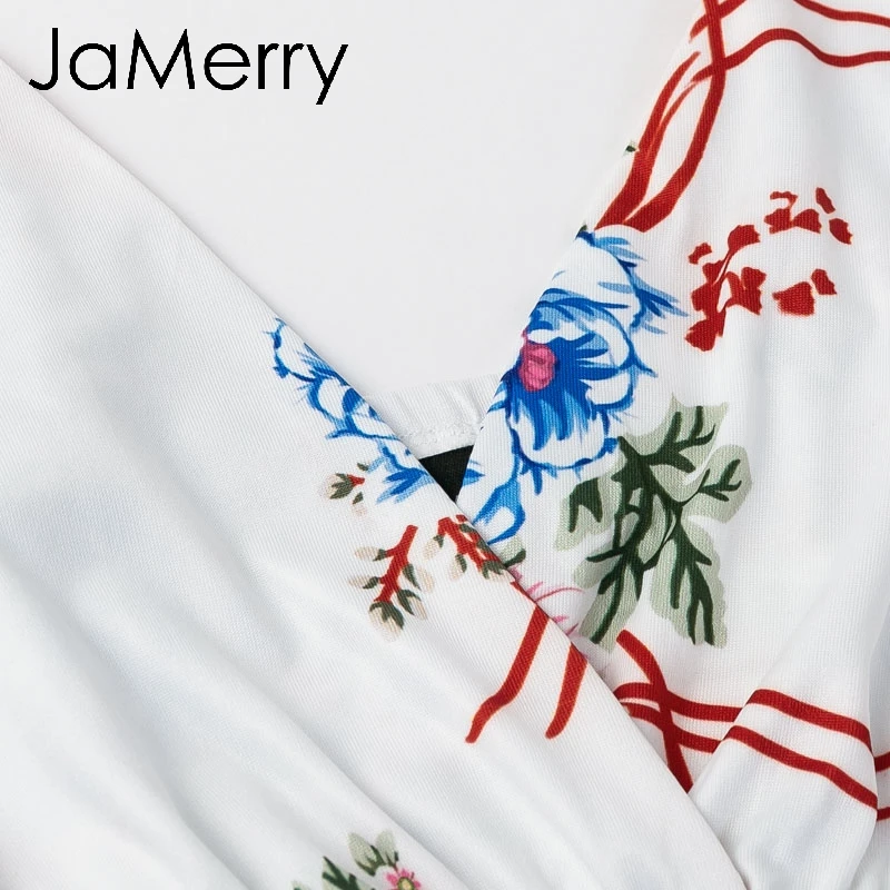 JaMerry винтажное сексуальное платье на бретельках женское летнее с рюшами и