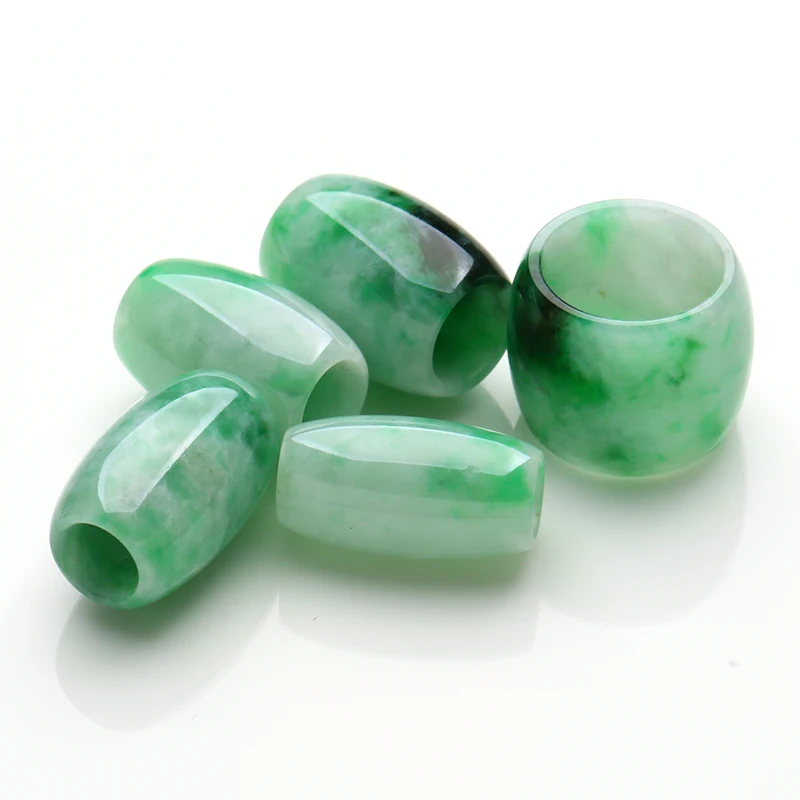 Природная зеленая Цветочная волна Yang Нефритовая вставка бусина для
