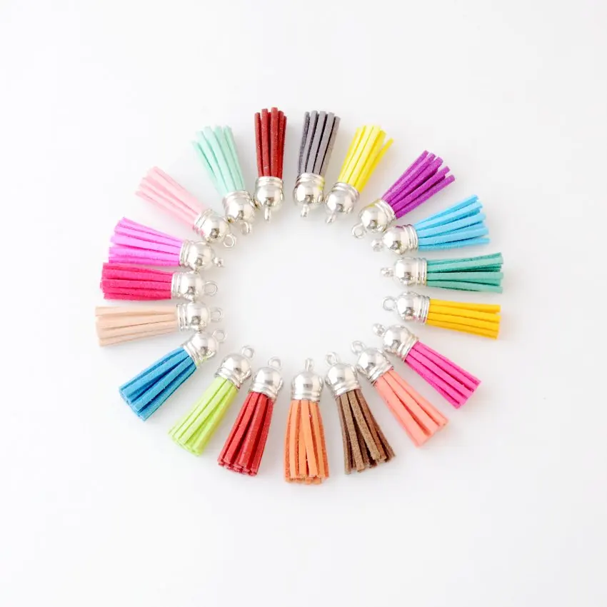20 шт 3 8 см винтажная кожаная кисточка бахрома для Purl Macrame DIY ювелирные изделия