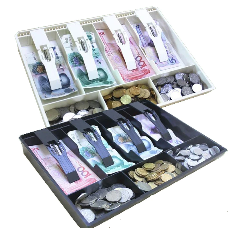 Кассовый аппарат с 4 отделениями кассовый для замены монет супермаркета|Копилки