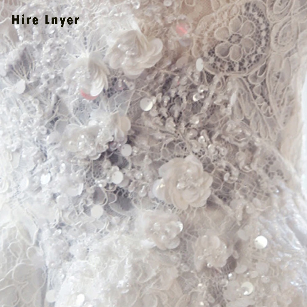 HIRE LNYER платья для невесты украшенные бисером блестками Аппликации цветы