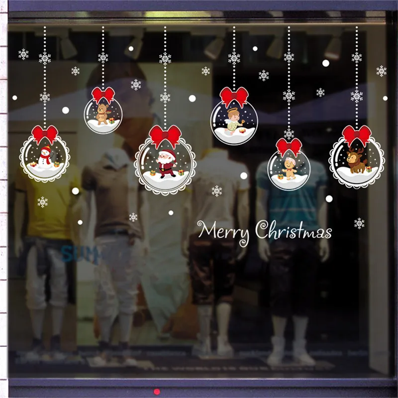 Рождественская Настенная Наклейка s Merry Рождественские настенные украшения Съемная домашняя виниловая оконная Настенная Наклейка s Deco Рождественская настенная наклейка Новая