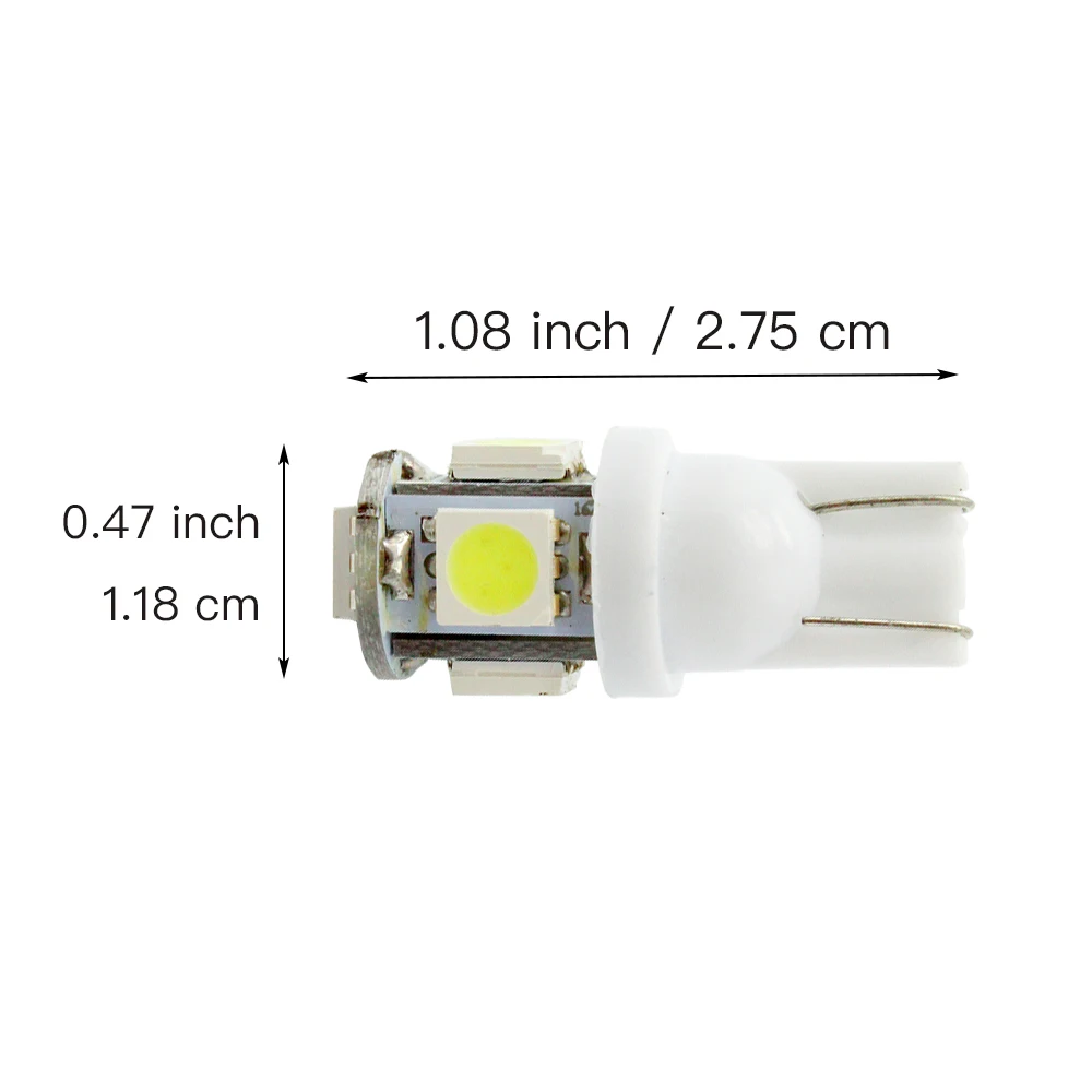 Светодиодные клиновые лампы AZGIANT T10 5 SMD для чтения внутри автомобиля smd 3chip Technology