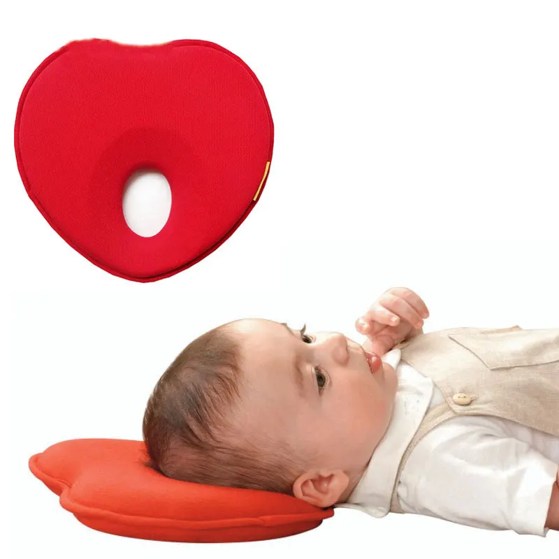 Newborn Sleeping Styling Pillow Heart Shape Baby Head Protection Soft Pillow Care Plastic Shape Pillow Memory Mat Pillow