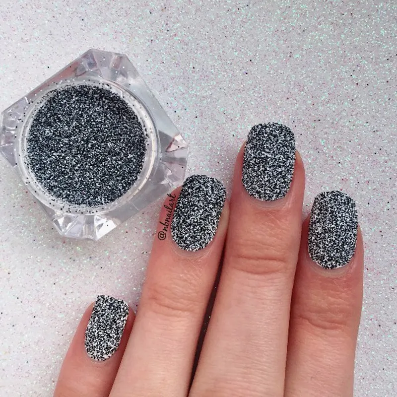 1 коробка для ногтей песочный сахарный смешанный порошок Блестящий лак дизайна