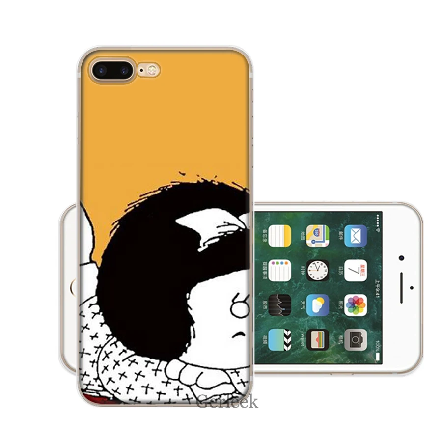 Mafalda DIY красивый чехол для телефона iPhone 7 8 6 6S 5 5S SE 11 Pro XR X XS Max|Чехлы-накладки| |